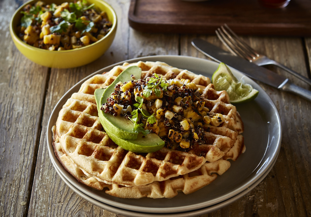 corn and quinoa waffles