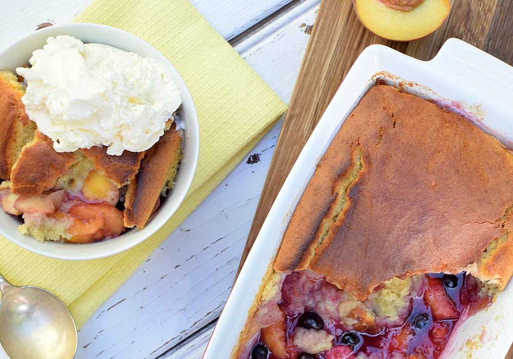 Gluten Free Fruit Cobbler Top View